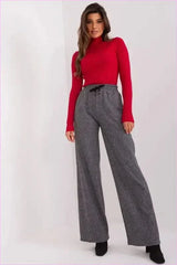 Pepite Pattern Wide Leg Pants Fashion Style