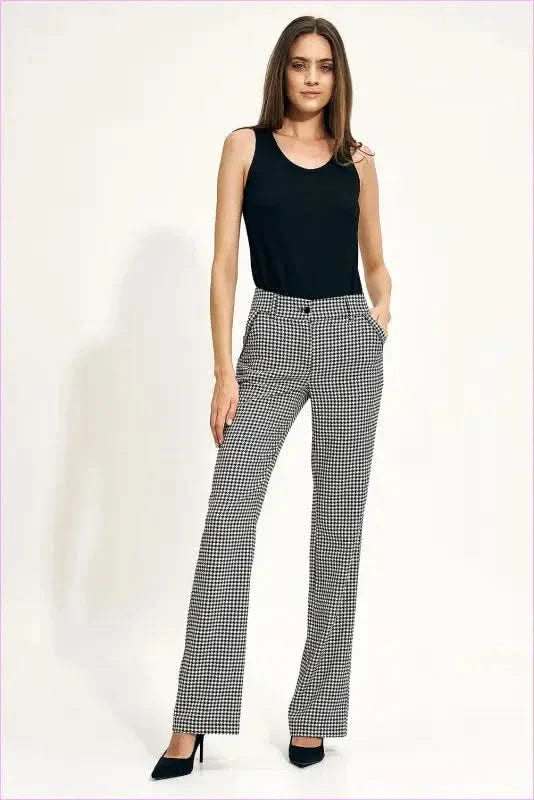 Pepite Print Flare Pants Unique Style Fashion