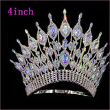 Pink Gemstone Rhinestone Wedding Crown Tiara Hair Jewellery