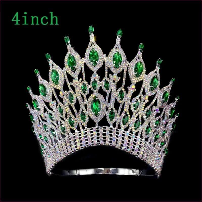 Pink Gemstone Rhinestone Wedding Crown Tiara Hair Jewellery