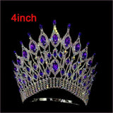 Pink Gemstone Rhinestone Wedding Crown Tiara Hair Jewellery