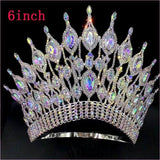 Pink Gemstone Rhinestone Wedding Crown Tiara Hair Jewellery