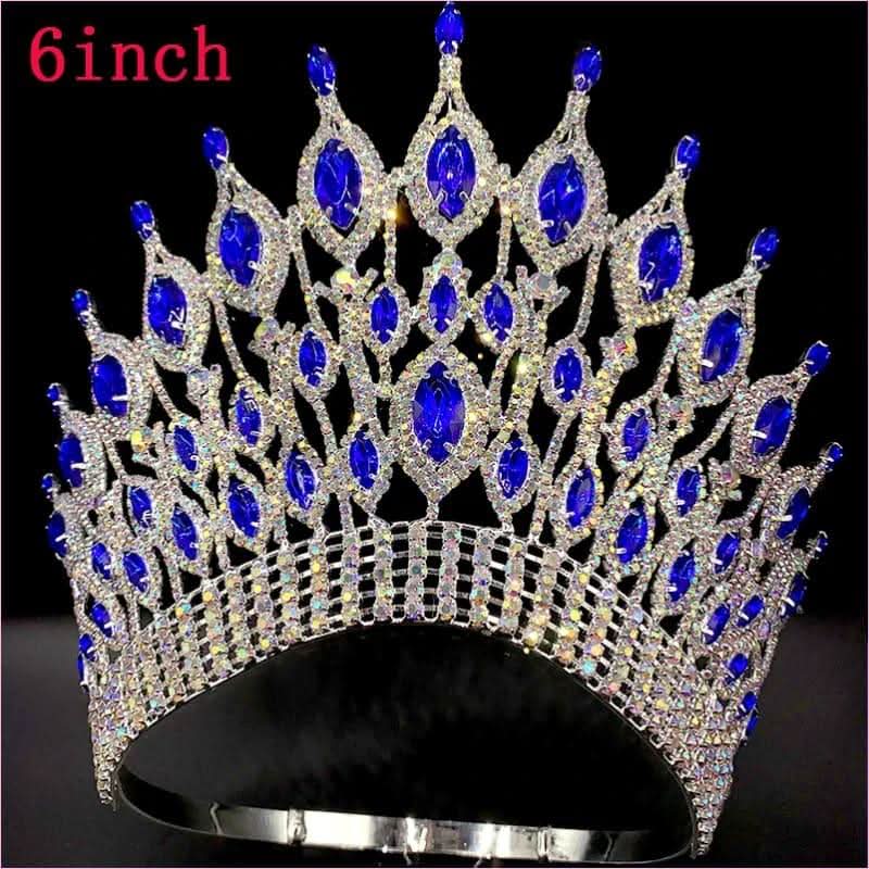 Pink Gemstone Rhinestone Wedding Crown Tiara Hair Jewellery