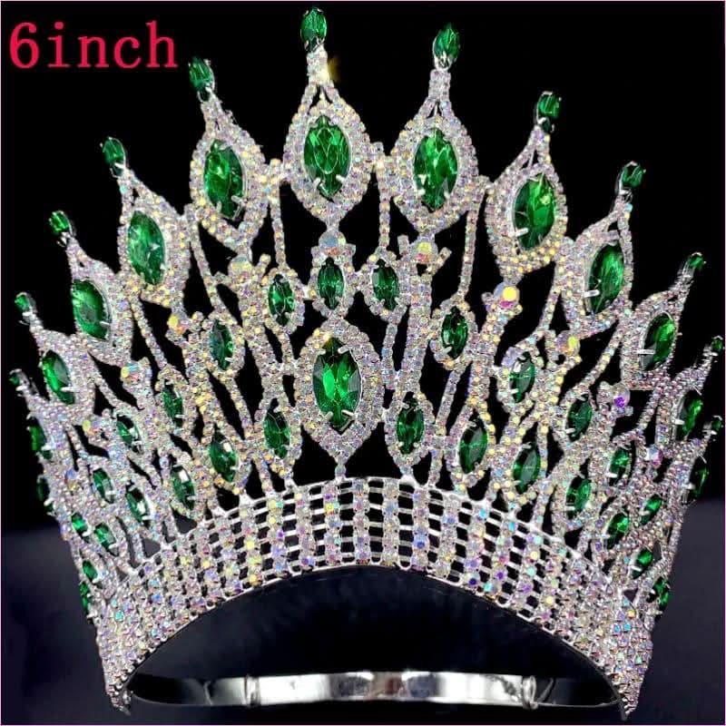 Pink Gemstone Rhinestone Wedding Crown Tiara Hair Jewellery