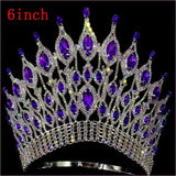 Pink Gemstone Rhinestone Wedding Crown Tiara Hair Jewellery