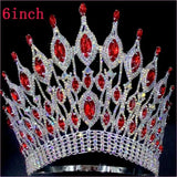Pink Gemstone Rhinestone Wedding Crown Tiara Hair Jewellery