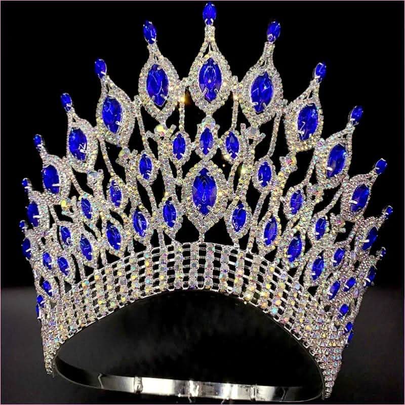 Pink Gemstone Rhinestone Wedding Crown Tiara Hair Jewellery