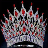 Pink Gemstone Rhinestone Wedding Crown Tiara Hair Jewellery