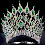 Pink Gemstone Rhinestone Wedding Crown Tiara Hair Jewellery