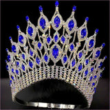 Pink Gemstone Rhinestone Wedding Crown Tiara Hair Jewellery