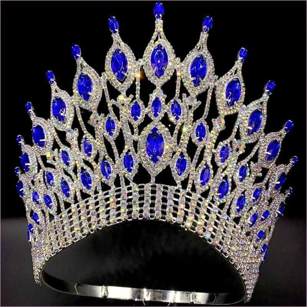 Pink Gemstone Rhinestone Wedding Crown Tiara Hair Jewellery