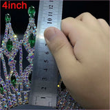 Pink Gemstone Rhinestone Wedding Crown Tiara Hair Jewellery