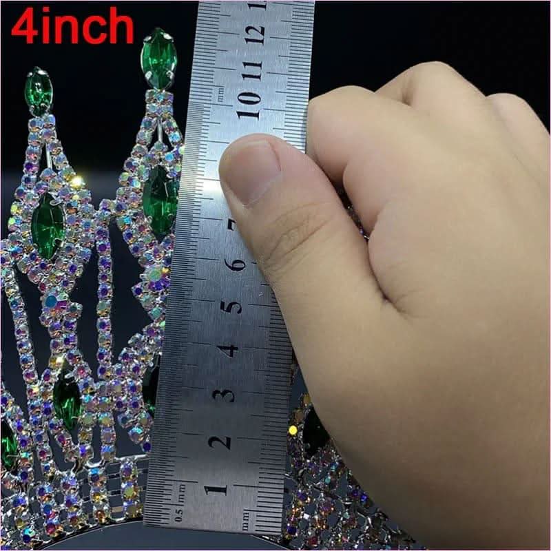 Pink Gemstone Rhinestone Wedding Crown Tiara Hair Jewellery