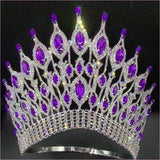 Pink Gemstone Rhinestone Wedding Crown Tiara Hair Jewellery