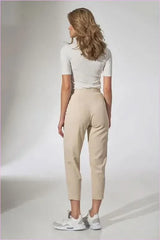 Pink Pleated Corduroy Trousers Unique Fashion Style
