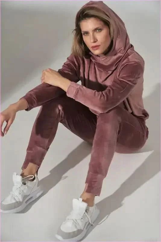 Pink Velour Sweatpants Unique Style