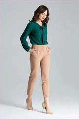 Pleated Cigarette Pants Fashion Style
