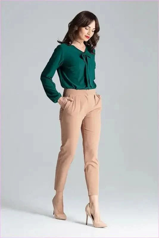 Pleated Cigarette Pants Fashion Style