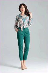Pleated Cigarette Pants Fashion Style