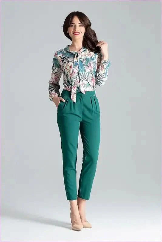 Pleated Cigarette Pants Fashion Style