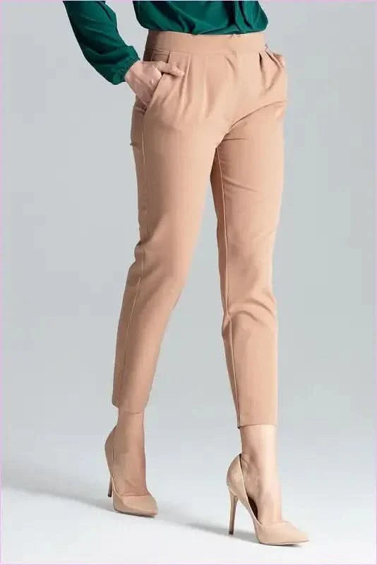 Pleated Cigarette Pants Fashion Style