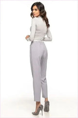 Pleated Cigarette Trousers Unique Style Fashion
