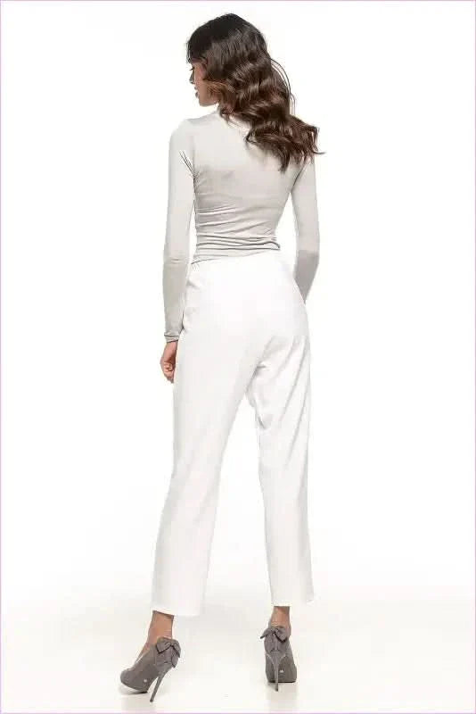 Pleated Cigarette Trousers Unique Style Fashion