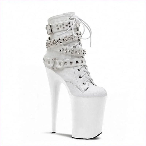 Pole Dance High Nightclub Platform Patent Leather Ankle Boots