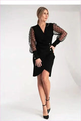 Polka Dot Sleeve Dress Unique Fashion Style