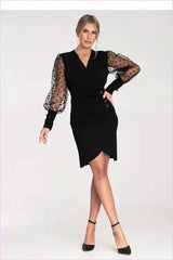 Polka Dot Sleeve Dress Unique Fashion Style
