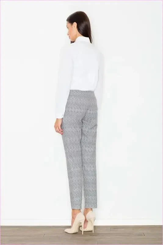 Printed High Waisted Trousers Unique Fashion Style