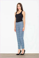 Printed High Waisted Trousers Unique Fashion Style