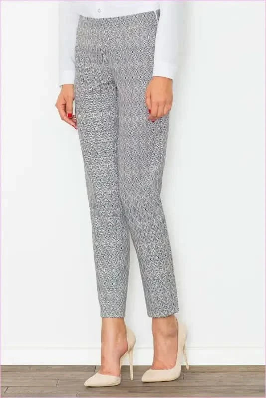 Printed High Waisted Trousers Unique Fashion Style