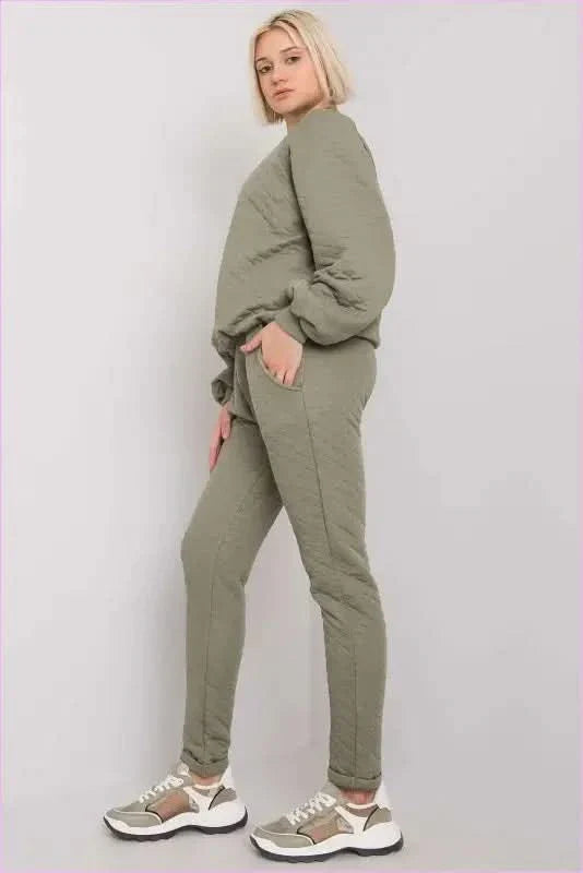 Quilted Tracksuit Unique Style Fashion Set