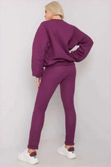 Quilted Tracksuit Unique Style Fashion Set