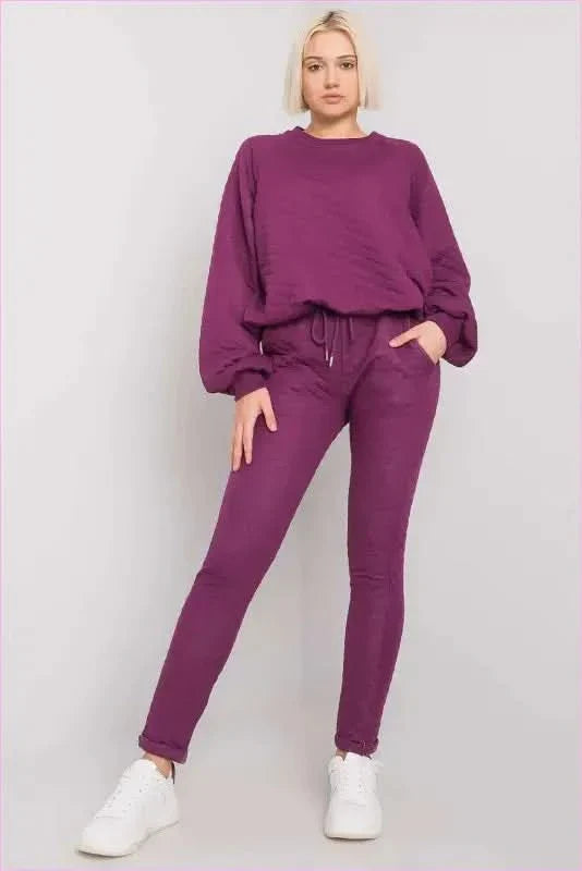 Quilted Tracksuit Unique Style Fashion Set