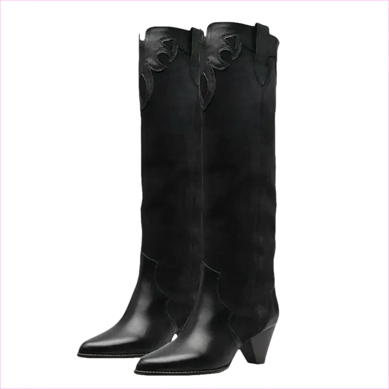 Quirky Women Patchwork Cowboy Boots for a Retro Vibe