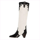 Quirky Women Patchwork Cowboy Boots for a Retro Vibe