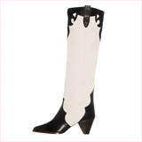 Quirky Women Patchwork Cowboy Boots for a Retro Vibe