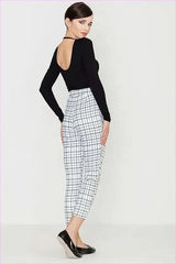 Retro Check Trousers Unique Style Business Fashion