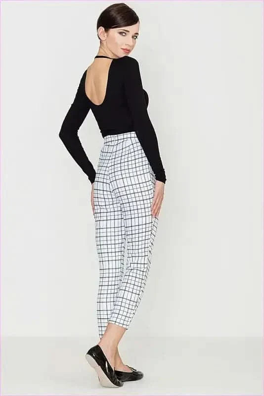 Retro Check Trousers Unique Style Business Fashion