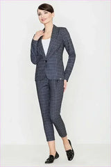 Retro Check Trousers Unique Style Business Fashion