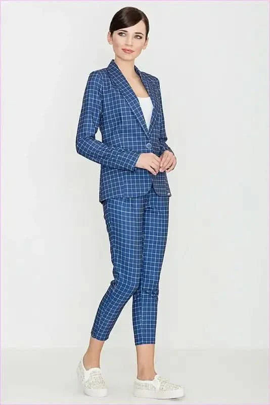 Retro Check Trousers Unique Style Business Fashion