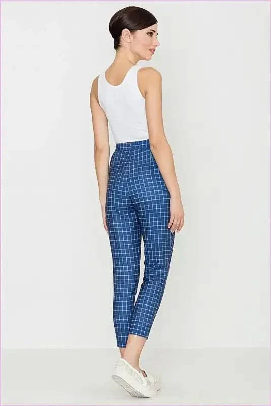 Retro Check Trousers Unique Style Business Fashion