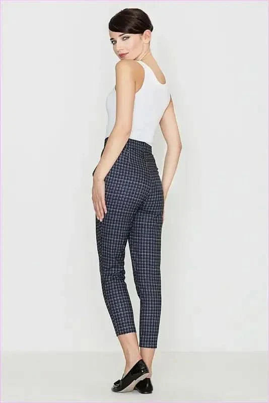 Retro Check Trousers Unique Style Business Fashion