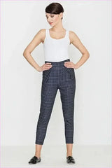 Retro Check Trousers Unique Style Business Fashion