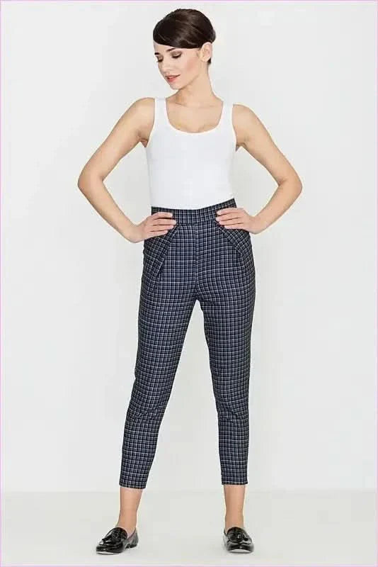 Retro Check Trousers Unique Style Business Fashion