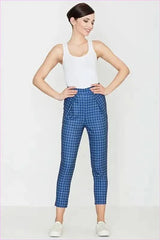 Retro Check Trousers Unique Style Business Fashion