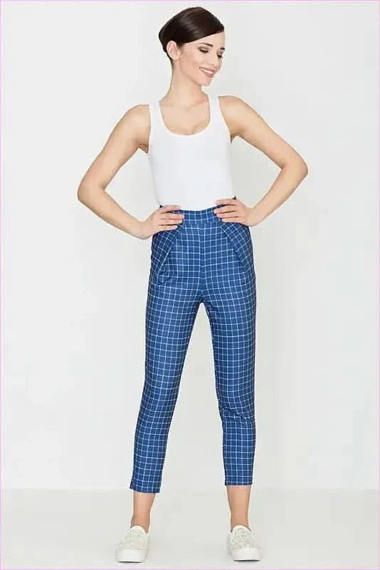 Retro Check Trousers Unique Style Business Fashion
