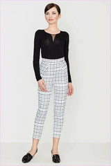 Retro Check Trousers Unique Style Business Fashion